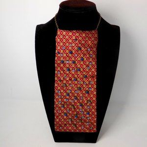 Woman's Beaded pendent tie, hand beaded necklace, handcrafted  neckwear, unique